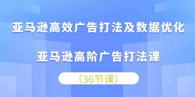 亚马逊高效广告打法及数据优化,亚马逊高阶广告打法课(36节)-大可网创