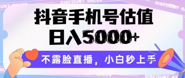 抖音手机号估值,日入5000+,不露脸直播,小白秒上手【揭秘】-大可网创