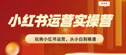 2024小红书运营实操营,从入门到精通,完成从0~1~100-大可网创