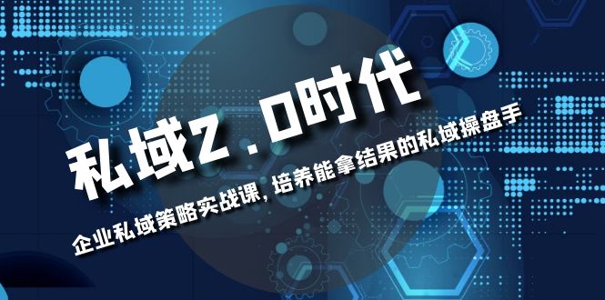(8291期)私域-2.0时代:企业私域策略实战课,培养能拿结果的私域操盘手-大可网创