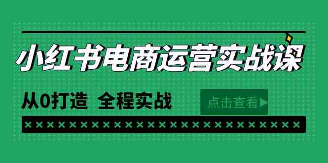 (9946期)最新小红书·电商运营实战课,从0打造 全程实战(65节视频课)-大可网创