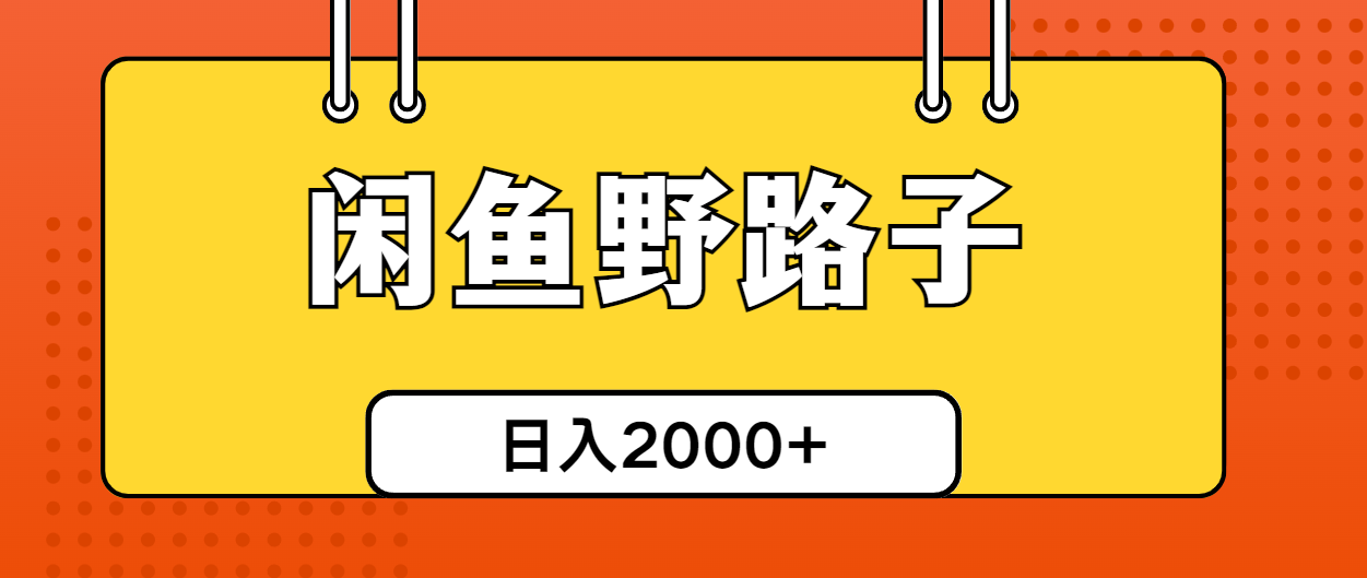 (10679期)闲鱼野路子引流创业粉,日引50+单日变现四位数-大可网创