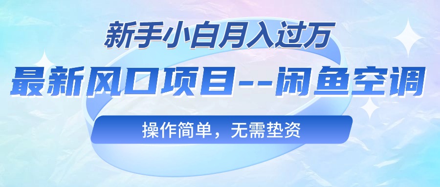 (10767期)最新风口项目—闲鱼空调,新手小白月入过万,操作简单,无需垫资-大可网创