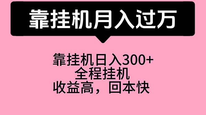 (10572期)靠挂机,月入过万,特别适合宝爸宝妈学生党,工作室特别推荐-大可网创