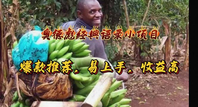 (11030期)奥德彪经典语录小项目,爆款推荐,易上手,收益高-大可网创