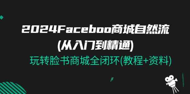 2024Faceboo 商城自然流(从入门到精通),玩转脸书商城全闭环(教程+资料)-大可网创
