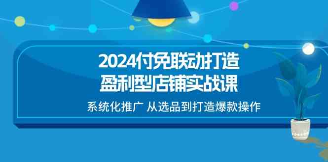2024付免联动打造盈利型店铺实战课,系统化推广 从选品到打造爆款操作-大可网创
