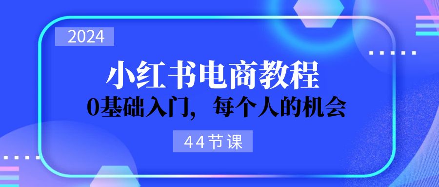 (11532期)2024从0-1学习小红书电商,0基础入门,每个人的机会(44节)-大可网创