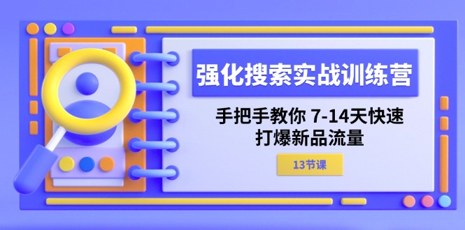 (11557期)强化 搜索实战训练营,手把手教你 7-14天快速-打爆新品流量(13节课)-大可网创