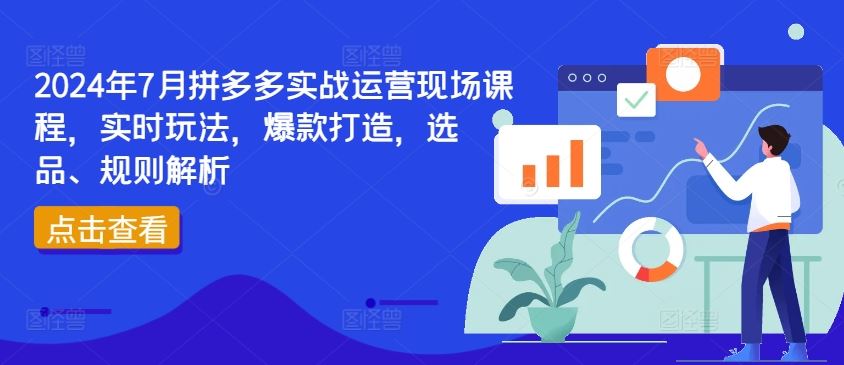 2024年7月拼多多实战运营现场课程,实时玩法,爆款打造,选品、规则解析-大可网创