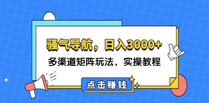 (12255期)日入3000+ 骚气导航,多渠道矩阵玩法,实操教程-大可网创