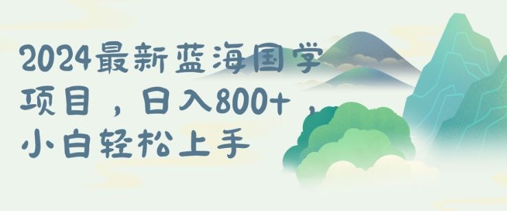 国学项目,长期蓝海可矩阵,从0-1的过程【揭秘】-大可网创