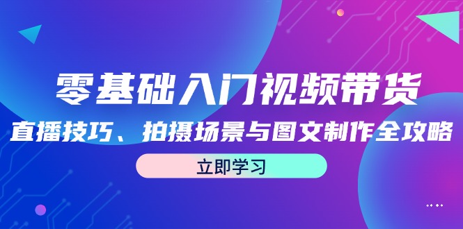 (12718期)零基础入门视频带货:直播技巧、拍摄场景与图文制作全攻略-大可网创