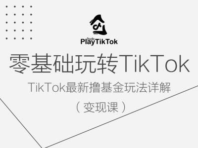 零基础玩转TiKToK变现课,TikTok最新撸基金玩法详解-大可网创