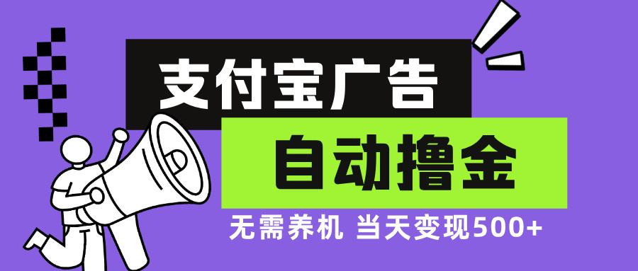 (13101期)支付宝广告全自动撸金,无需养机,当天落地500+-大可网创
