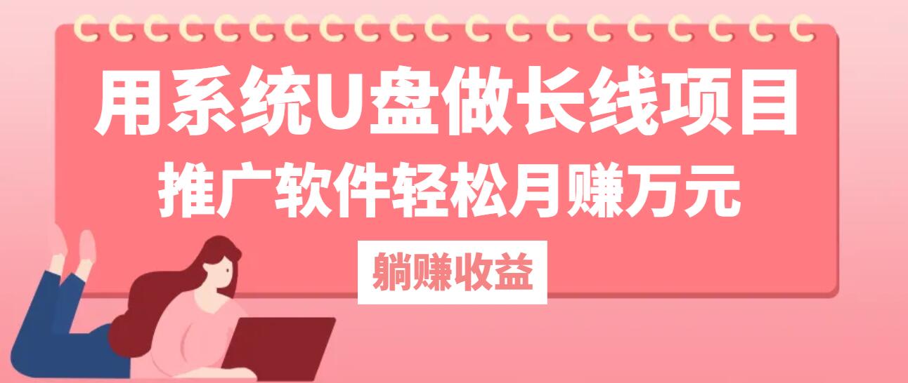 用系统U盘做长线项目,推广软件轻松月赚万元-大可网创