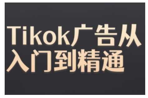 Tiktok Ads实操教程,Tiktok广告从入门到精通-大可网创