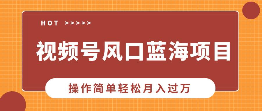 (13945期)视频号风口蓝海项目,中老年人的流量密码,操作简单轻松月入过万-大可网创
