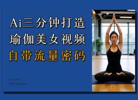 Ai3分钟打造瑜伽美女视频,自带流量密码-大可网创