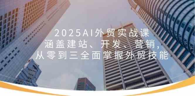 2025AI外贸实战课:涵盖建站、开发、营销, 从零到三全面掌握外贸技能-大可网创