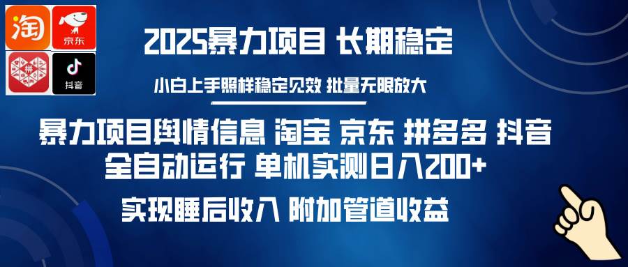 (14244期)暴力项目舆情信息 淘宝 京东 拼多多 抖音全自动运行 单机日入200+ 实现…-大可网创