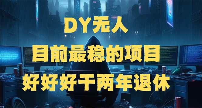 (14263期)DY无人,目前最稳的项目,矩阵放大边旅游边赚钱,好好好干两年退休-大可网创