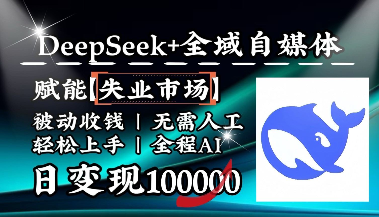 降维打击,DeepSeek+失业市场,全自动操作,结合人人刚需,单月利润轻松破100000+-大可网创