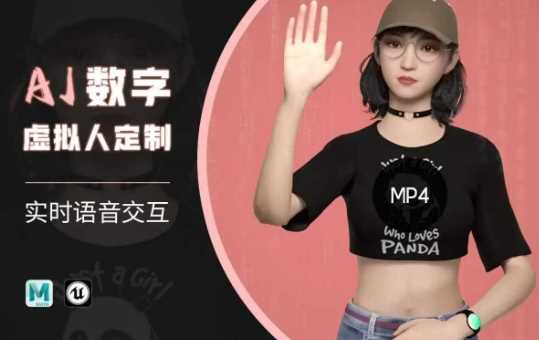Ai数字人虚拟(智能体)实时语音交互特训营,自行定制超写实角色AI数字人交互技术-大可网创
