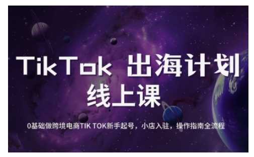 TikTok跨境电商新手起号与运营全攻略,0基础做跨境电商TIKTOK新手起号,小店入驻,操作指南全流程-大可网创