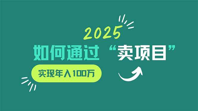 (14176期)2025年如何通过“卖项目”实现年入100万-大可网创