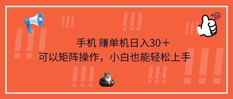 (14189期)手机赚单机日入30+,可以矩阵操作,小白也能轻松上手-大可网创