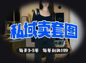 私域卖套图每天3-5单,每单利润99-大可网创