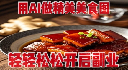 用AI做精美美食图,无需专业设备拍摄,轻轻松松开启副业-大可网创