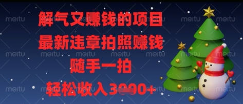 解气又挣钱的项目,最新违章拍照挣钱,随手一拍,轻松收入多张【揭秘】-大可网创