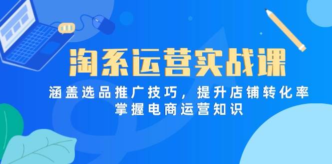 (14427期)淘系运营实战课,涵盖选品推广技巧,提升店铺转化率,掌握电商运营知识-大可网创