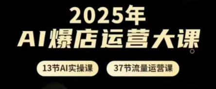 2025年AI爆店运营大课,13节AI实操课+37节流量运营课-大可网创