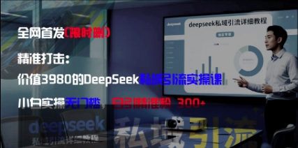 精准打击:价值3980的DeepSeek私域引流实操课,小白实操无门槛,日引精准粉300+-大可网创