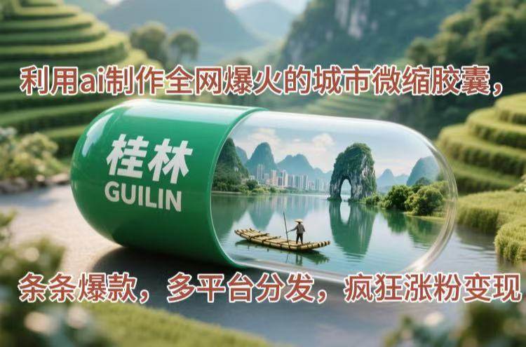 (14704期)利用ai制作全网爆火的城市微缩胶囊,条条爆款,多平台分发,疯狂涨粉变现-大可网创