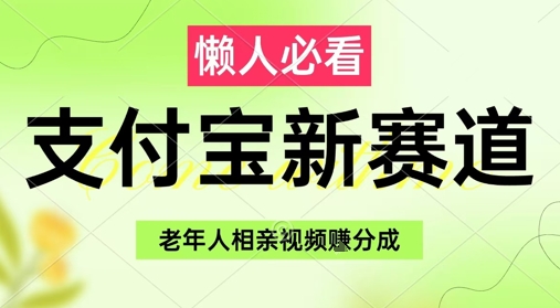 支付宝新赛道,利用老年人相亲视频,挣分成收益,轻松月入过W,操作简单-大可网创