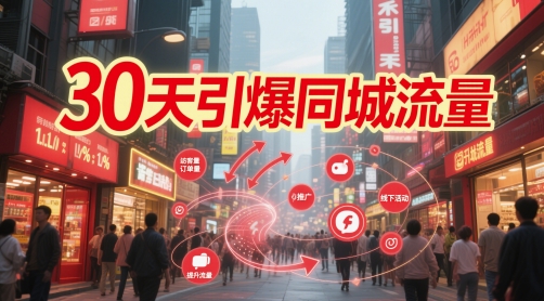 30天引爆同城流量:团购篇 认知篇 流量篇 来客篇 达人篇 老板人设IP篇 投流篇-大可网创