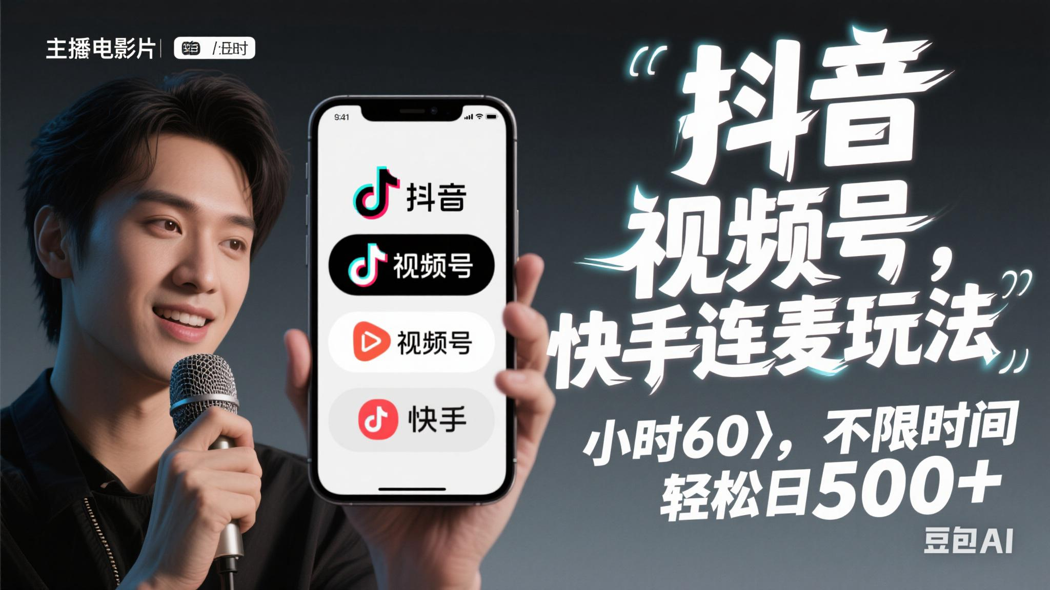 (14899期)抖音,快手,视频号无脑连麦玩法!快速入门,单日稳冲1000+-大可网创