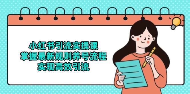 小红书引流实操课,掌握最新规则养号流程,实现高效引流-大可网创
