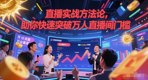 直播实战方法论,助你快速突破万人直播间门槛-大可网创