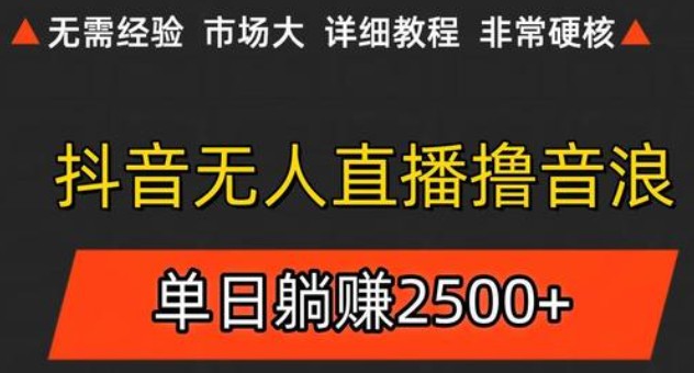 抖音无人直播6.0 简单无脑可矩阵 每天两小时轻松躺赚500+-大可网创