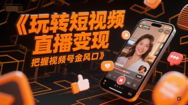 玩转短视频直播变现,把握视频号金风口-大可网创