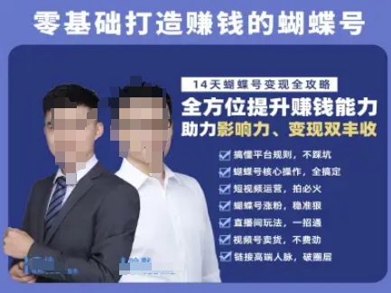 蝴蝶号专栏-视频号运营教程,零基础打造挣钱的蝴蝶号,14天蝴蝶号变现全攻略-大可网创