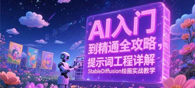 AI入门到精通全攻略,提示词工程详解,StableDiffusion绘画实战教学-大可网创