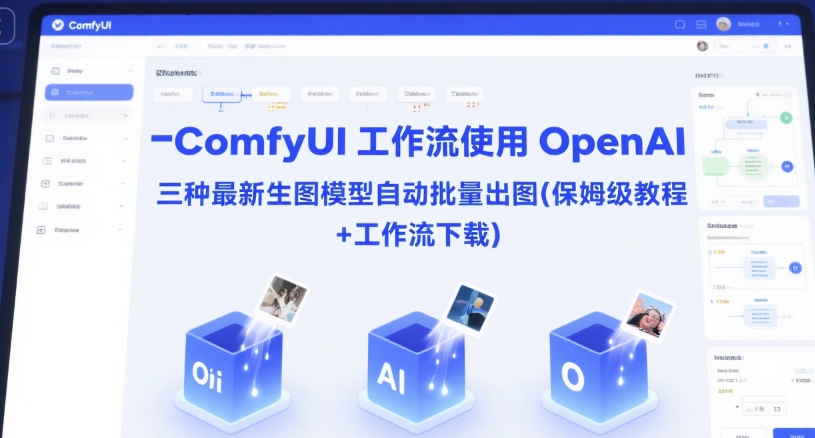 ComfyUI 工作流使用 OpenAI 三种最新生图模型自动批量出图(保姆级教程+工作流下载)-大可网创
