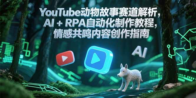 YouTube动物故事赛道解析,AI+RPA自动化制作教程,情感共鸣内容创作指南-大可网创