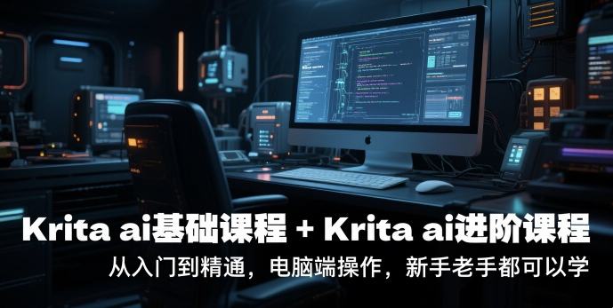 krita ai基础课程+Krita ai进阶课程,从入门到精通,电脑端操作,新手老手都可以学-大可网创